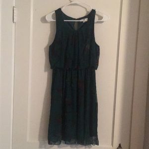 Floral A-line blouson dress